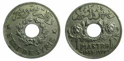 World Coins - SYRIA.French Protectorate.Copper-Nickel.1Piastre.1933.