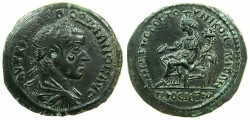 Ancient Coins - MOESIA INFERIOR.NIKOPOLIS AD ISTRUM.Gordian III AD 238-244.28mm.~#~.Homonia seated.