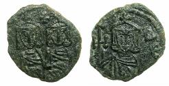 Ancient Coins - BYZANTINE EMPIRE.Constantine V AD 741-775 with associate Leo IV from AD 751.AE.Follis.Mint of SYRACUSE.