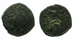 World Coins - ITALY.PAPALCY.Pope Gregory XIII AD 1572-1585.Billon Quattrino.Mint of FANO.