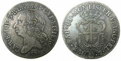 World Coins - ITALY.SARDINIA.Carlo Emanuele III 1730-1773.AR.Mezzo Scudo Sardo.1771.Mint of TURIN.