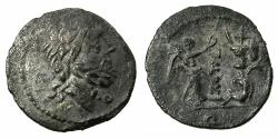 Ancient Coins - ROME.REPUBLIC.T.Cloulius 94 BC.AR.Quinarius. Reverse. Trophy, below captive and carnyx