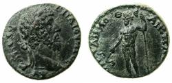 Ancient Coins - PHRYGIA.ANCYRA.Lucius Verus AD 161-169.AE.20.9mm. L.Klo.Demosthenes Archon.Reverse.Zeus holding Anchor.