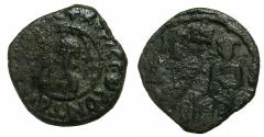 Ancient Coins - BYZANTINE EMPIRE.Andronicus II and Michael IX AD 1295-1320.AE.Assarion.Mint of CONSTANTINOPLE.