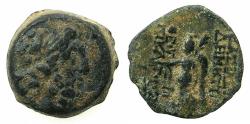 Ancient Coins - SELEUCID EMPIRE.Demetrius II 2nd reign circa 130-125 BC.AE.16.3mm.~#~.Nike.