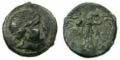 Ancient Coins - THRACE.MESEMBRIA.2nd cent BC.AE.19.4mm. Reverse. Athena Promachos