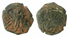 World Coins - CRUSADER STATES.ANTIOCH.Roger of Salerno Regent AD 1112-1119.AE.Follis.2nd Type. clear overstrike on his 1st type Christ standing.