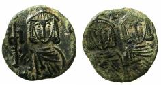 Ancient Coins - BYZANTINE EMPIRE.Constantine V AD 741-775 with associate Leo IV from AD 751.AE.Follis.Mint of SYRACUSE.