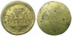 World Coins - ITALY.MILAN?.Late 18th cent AD.Brass weight for Genoa gold 96 Lire.