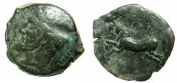 Ancient Coins - NUMIDIA.Massinissa or Micipsa circa 203-148-118 BC. AE.26.3mm.Reverse.Horse.