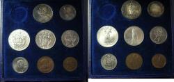 World Coins - VATICAN CITY.Pope Pius XI AD 1922-1939. Mint set 1929, missing the 100 Lire.