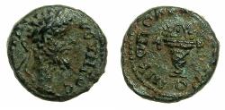 Ancient Coins - MOESIA INFERIOR.Nikopolis ad Istrum.Septimius Severus AD 193-211.AE.15.3mm Basket with fruit.