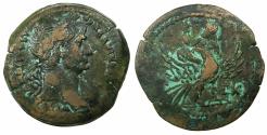 Ancient Coins - EGYPT.ALEXANDRIA.Trajan AD 98-117.AE.Drachma, struck AD 116/17.Reverse. Zeus reclining on Eagle. Last regnal year for Trajan.