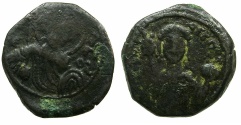 Ancient Coins - BYZANTINE EMPIRE.Manuel I Comnenus AD 1143-1180.AE.Tetarteron. Mint of THESSALONIKI