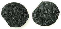 Ancient Coins - BYZANTINE EMPIRE.Constantine V AD 741-775 with associate Leo IV from AD 751.AE.Follis.Mint of SYRACUSE.