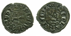 World Coins - CRUSADER.Principality of Achaia.Philip de Taranto AD 1307-1313.Bi.Denier.variety PT1