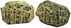 Ancient Coins - BYZANTINE EMPIRE.CYPRUS.Heraclius AD 610-641.AE.Follis AD 627-628. ~~~SYRIAN IMITATION.