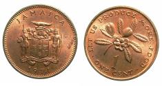 World Coins - JAMAICA.Commonwealth.Elizabeth II 1952-2022.Bronze. One cent.1971.F.A.O. Low mintage 20K