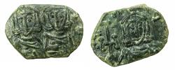 Ancient Coins - BYZANTINE EMPIRE.Constantine V AD 741-775 with associate Leo IV from AD 751.AE.Follis.Mint of SYRACUSE.