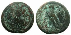 Ancient Coins - EGYPT.ALEXANDRIA.Ptolemy II Philadelphus 285-246 BC.AE.Diobol. Control symbol rosette? unpublished?