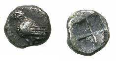 Ancient Coins - TROAS.ABYDOS.Late 6th cent BC- early 5th BC.AR.Diobol.