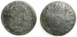 World Coins - ITALY.TUSCANY.FOSDINOVO.Maria Maddalena Centurioni Malaspina 1663-1669.AR.Luigino 1666.