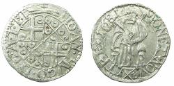 World Coins - GERMANY.TRIER.Archdiocese. Johann Hugo von Orsbeck AD 1676-1711.AR.Petermenger ( 1 Albus ) 1681.Arabic numerials.