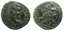 Ancient Coins - MOESIA INFERIOR.MARCIANOPOLIS.Septimius Severus AD 193-211.AE.26.8mm. Legate Flavius Ulpianius. Reverse.Kybele enthroned.