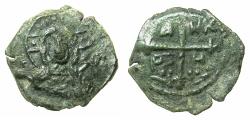 World Coins - CRUSADER STATES.Principality of ANTIOCH.Tancred AD 1104-1112.AE.Follis.4th type.Facing bust of Christ.