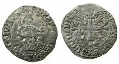 World Coins - ITALY.Kingdom of Naples.Robert 'The Wise' of Anjou AD 1309-1343.AR.Gigliato.Pothumus issue, uncertain ruler or mint.