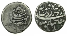 World Coins - AFGHANISTAN.DURRANI.Taimur Shah as Sultan 1186-1207H( AD 1772-1793).AR.Rupee, posthumus issue dated (12)11H.Mint of MESHHED.