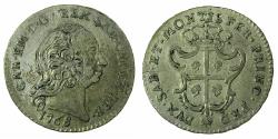 World Coins - ITALY.SARDINIA.Carlo Emanuelle III 1730-1773.AE.Billon.Reale Sardo 1768.Mint of TURIN.