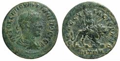 Ancient Coins - CYRRHESTICA.HIEROPOLIS.Philip II AD 247-249.AE.30.2mm. Atergatis riding lion.