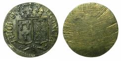World Coins - ITALY.18th Cent AD.Brass coin weight for French Louis d'or.