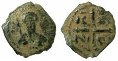 World Coins - CRUSADER STATES.Principality of Antioch.Tancred AD 1104-1112.AE.Follis.2nd type. Bust of Tancred.