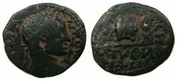Ancient Coins - SYRIA.EMESA.Elagabalus AD 218-222.AE.21.7mm. Pythian Games issue.