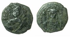 Ancient Coins - BYZANTINE EMPIRE.John II Comnenus AD 1118-1143.AE.Half Tetateron.Mint of THESSALONIKI.