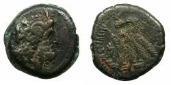Ancient Coins - PTOLEMAIC EMPIRE.EGYPT.ALEXANDRIA.Ptolemy VI 2nd joint reign with Ptolemy VIII 170-164/3 BC.AE.21.6mm. Reverse. Two Eagles.