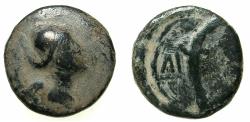 Ancient Coins - ARMENIA.Artaxata.AE.Tetrachalkon.dated year 11 of the Pompeian era 54/3 BC.