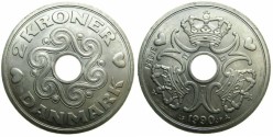 World Coins - DENMARK.CNTwo Krone PROVA 1990.