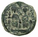 Ancient Coins - BYZANTINE EMPIRE.Justin II AD 565-578.AE.Follis, struck AD 576/77.Mint of CYZICUS.