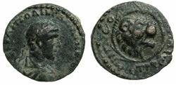 Ancient Coins - PONTUS.NEOCAESAREA.(CABEIRA).Gallienus AD 253-28.AE.Struck AD 262/63. Roaring lion head. Very Rare.Possibly unpublished?
