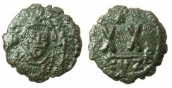 Ancient Coins - BYZANTINE EMPIRE.Phocas AD 602-610.AE.1/2 Folli. mint of CYZICUS.