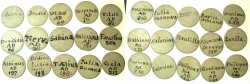 World Coins - ENGLAND.George III, regency period or George IV circa AD 1760-1820-1830. THIRTY Bone counters  bearing various names of Roman Emperors and and Empresses.