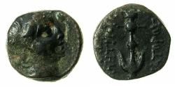 Ancient Coins - SELEUCID EMPIRE.Demetrius II 1st reign 145-138 BC.AE.14.3mm. uncertain north Syrian mint.