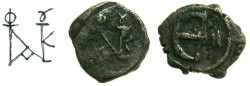 Ancient Coins - BYZANTINE EMPIRE.Justin II AD 565-578.AE.Pentanummium.Mint of NICOMEDIA. 
