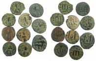 Ancient Coins - ARAB-BYZANTINE.Anonymous 7th Cent.AD.Mint of Hims ( Emessa ).Group of Ten AE Fulus ( Fals, Folles ).
