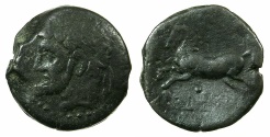 Ancient Coins - NUMIDIA.Massinissa or Micipsa circa 203-148-118 BC.AE.27.2mm.