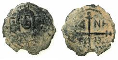 World Coins - CRUSADER STATES.Principality of ANTIOCH.Tancred AD 1104-1112.AE.Follis.4th type. Facing bust of Christ.