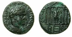 Ancient Coins - ROMAN.PROVINCIAL.BERYTUS. Macrianus AD 217-218.AE.22.8mm. Tetrastyle temple.